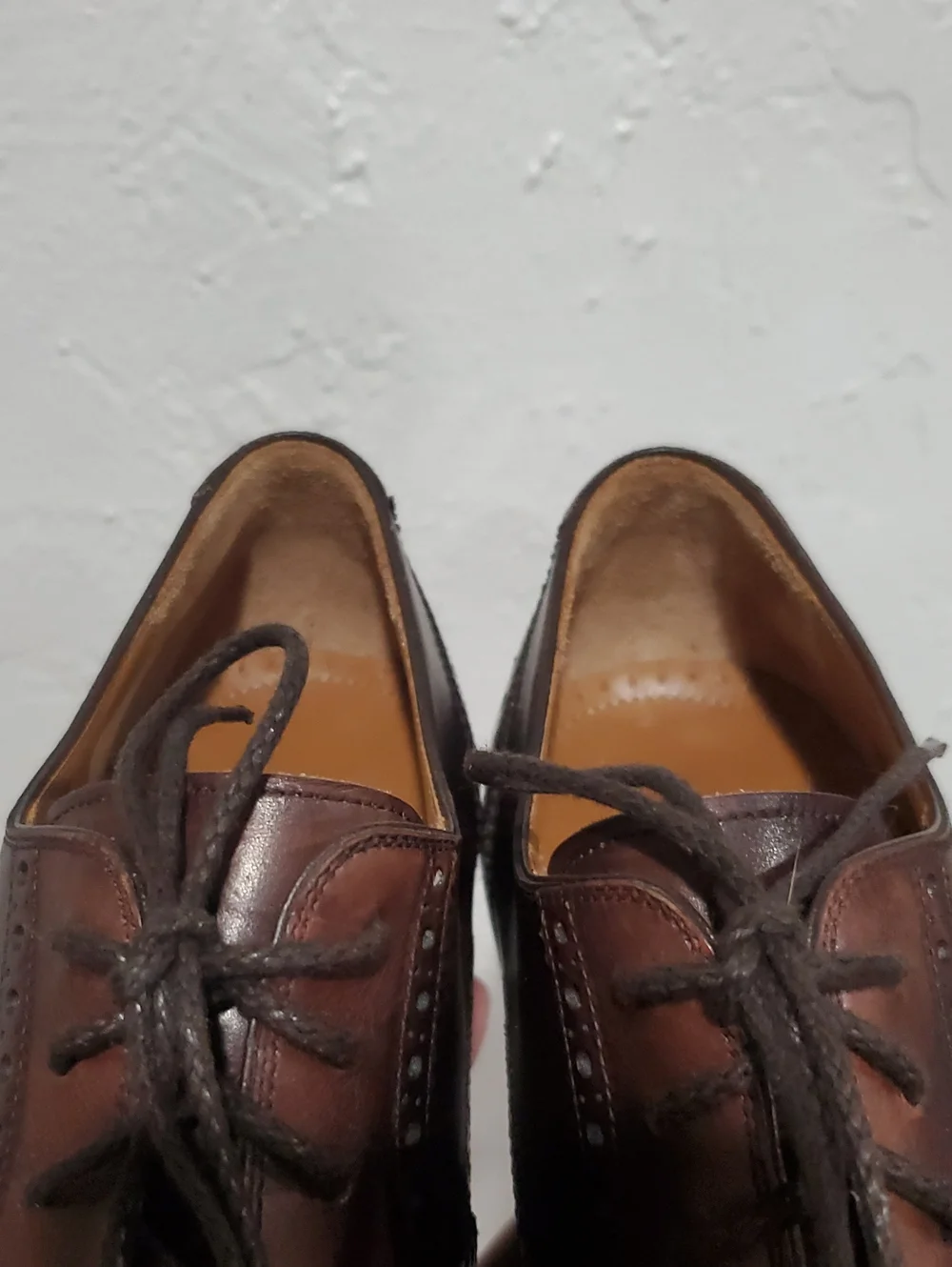 Magnanni Brown Leather Cap-Toe Derby Shoes Size 11.5